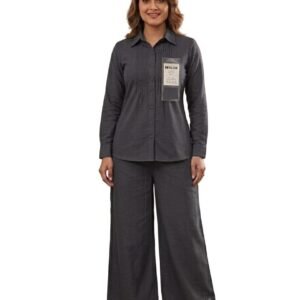 28Pc Luxurious & Premium Dart Fitting Cord-Set with Palazzo an Attractive look - Grey, XL to 4XL